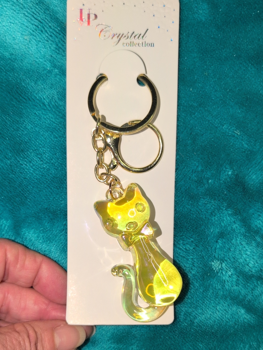 Yellow Cat Keychain  Bag Charm